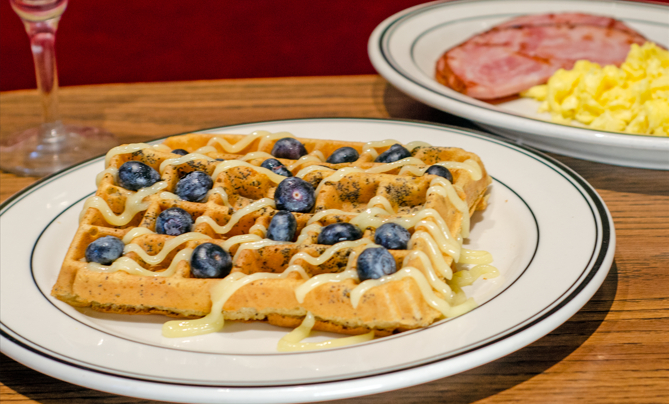 Meyer Lemon & Poppy Seed Waffles