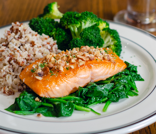 Walnut Crusted Honey Lavender Salmon