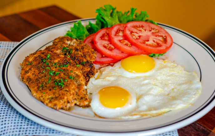 Blackened Chicken and Eggs