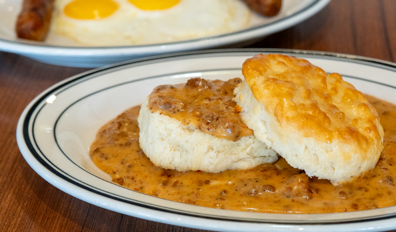 Spicy Biscuits and Chorizo Gravy