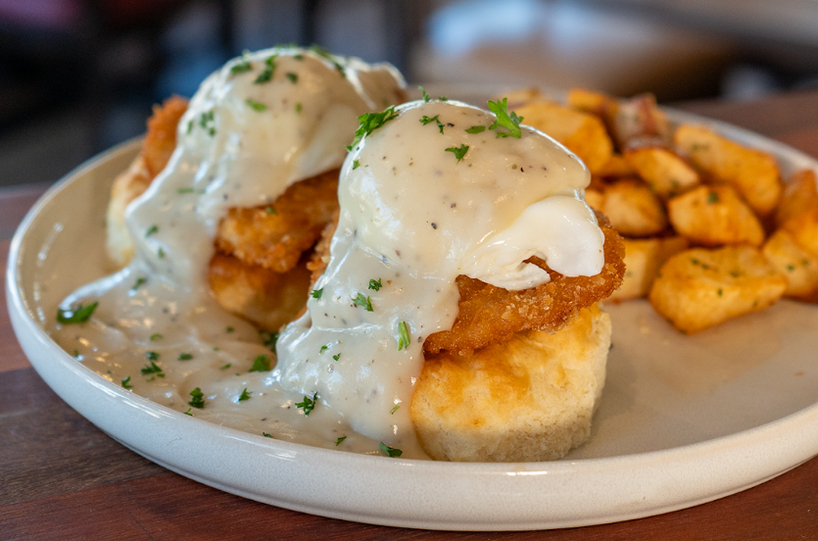 Fried Chicken & Biscuit "Benedict"*
