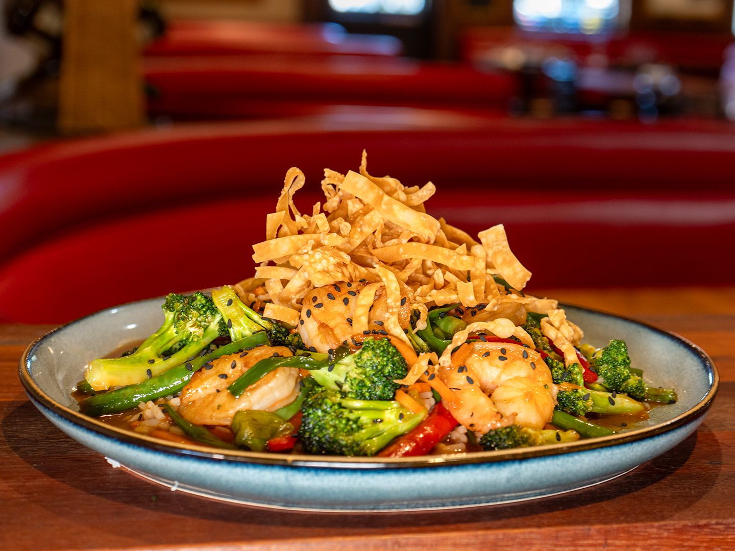SHRIMP THAI PEANUT STIR FRY