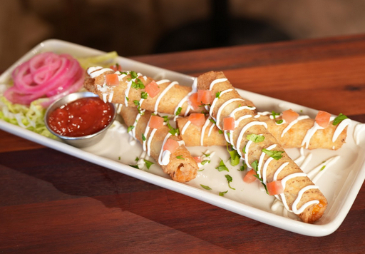 Hatch Chicken Flautas Appetizer